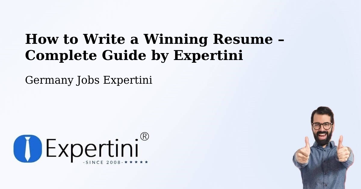 Resume Writing Guide for Job Seekers – Bischweier - Bischweier, Germany Jobs Expertini
